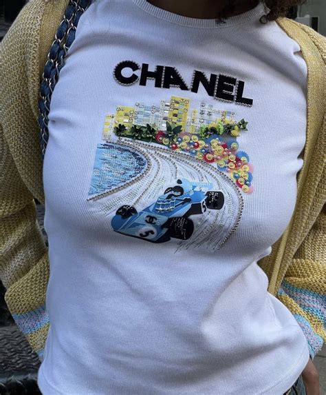 chanel monaco t shirt|chanel tops for sale.